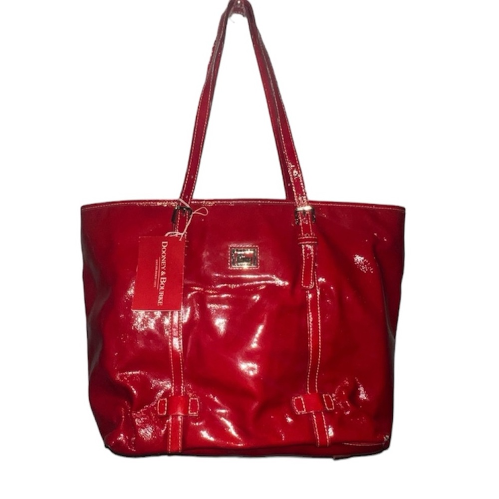 Dooney and Bourke Red Patent Leather Tote